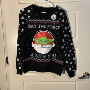 Star Wars The Mandalorian Grogu/Baby Yoda Light Up Christmas Sweater